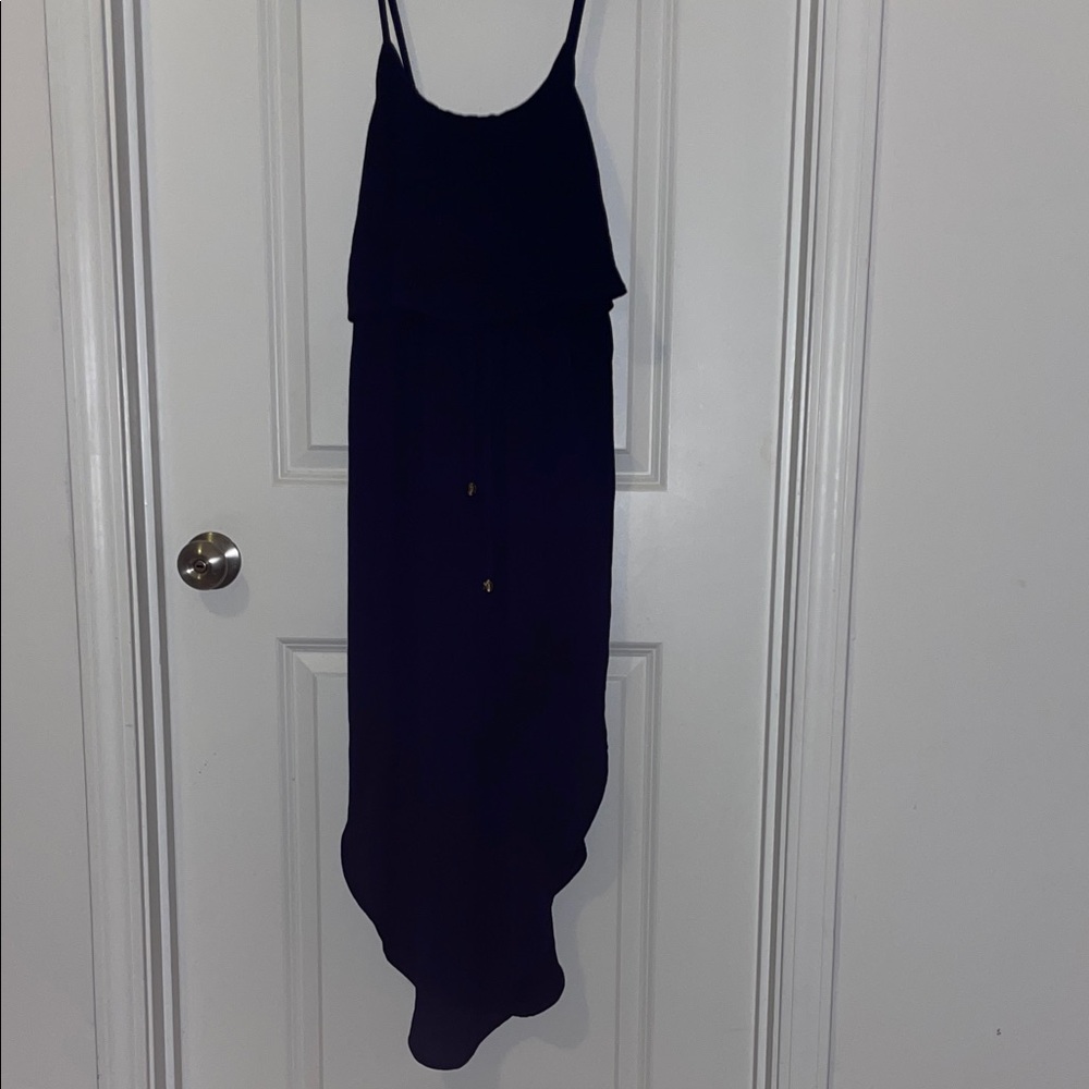 Elegant Navy Blue Sleeveless Dress